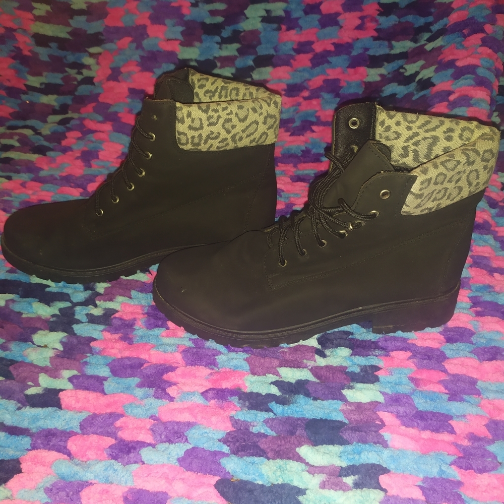 Cheetah print boots